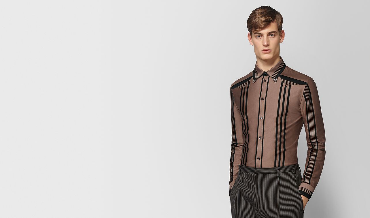 camel nero cotton shirt landing