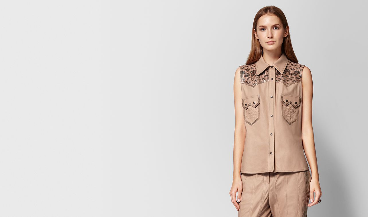 top in agnello anaconda peach rose landing