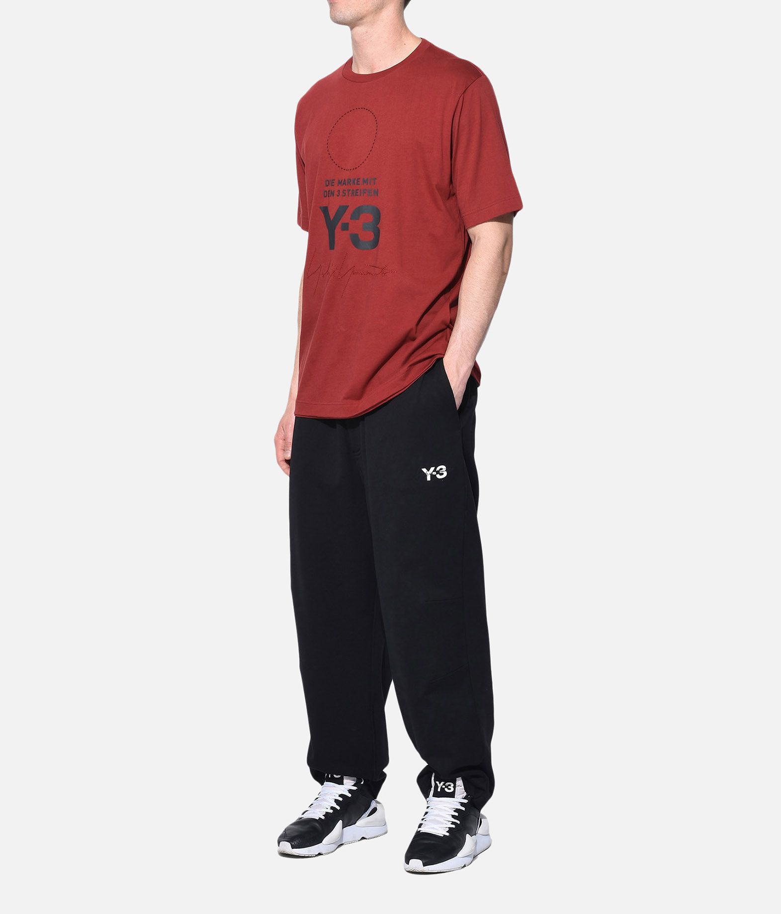 y3 stacked logo tee