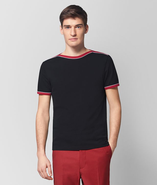 BOTTEGA VENETA NERO COTTON T-SHIRT T-Shirts and Polos Man fp