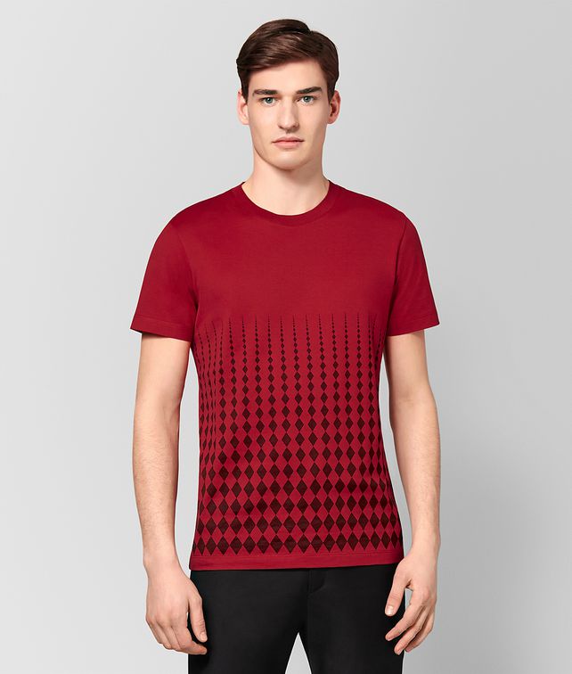 BOTTEGA VENETA CHINA RED COTTON T-SHIRT T-Shirts and Polos Man fp