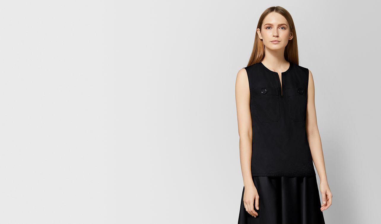 top in cotone nero landing