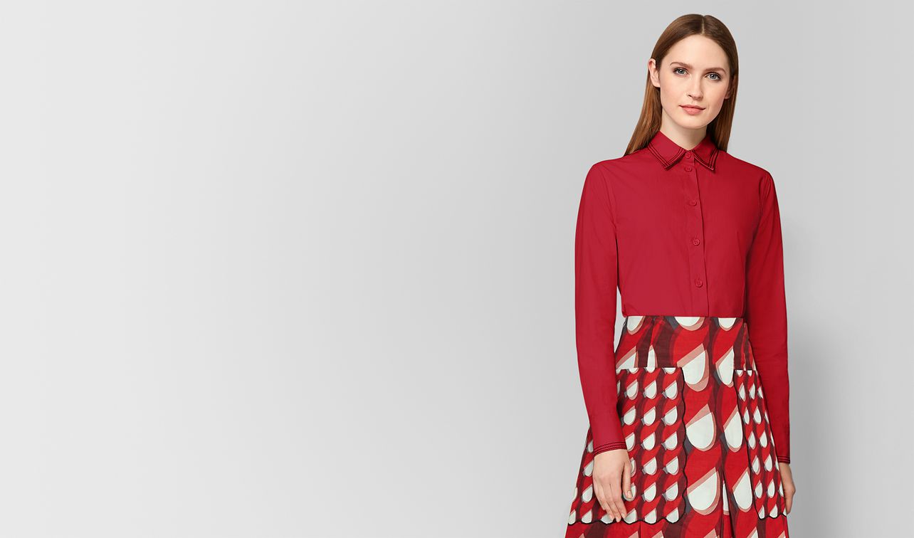 chemise en coton china red landing