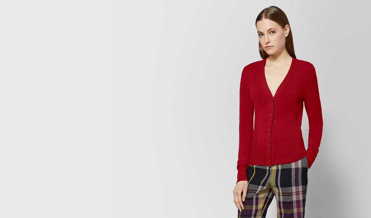 maglia in cashmere red landing