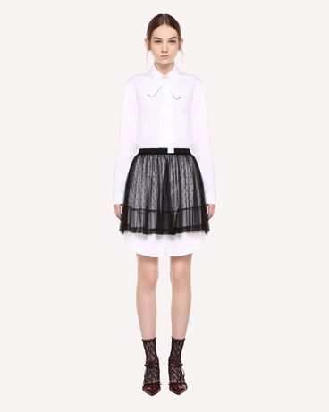 REDValentino Longue chemise en popeline légère