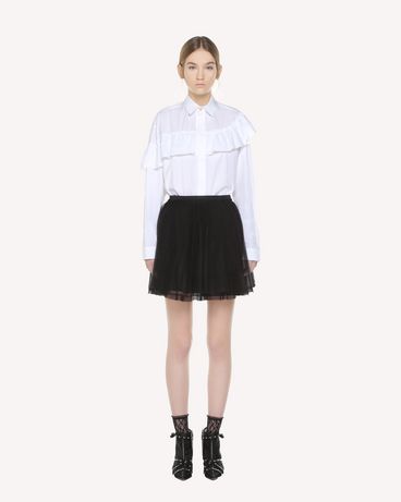 REDValentino Ruffle detailed Light Cotton Poplin shirt
