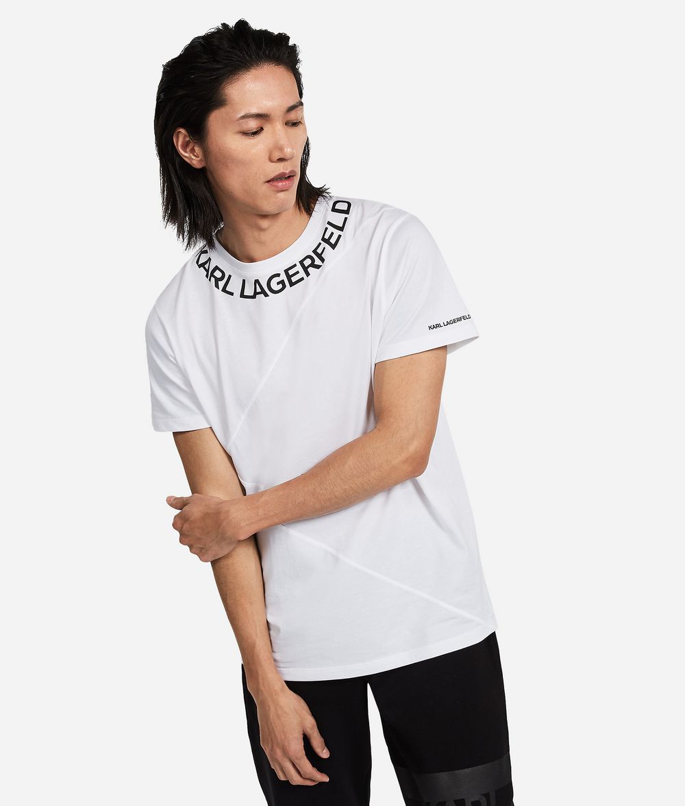 KARL LAGERFELD Panelled Logo T-Shirt T-shirt Man f
