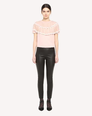 REDValentino Point d'esprit tulle detailed T-shirt