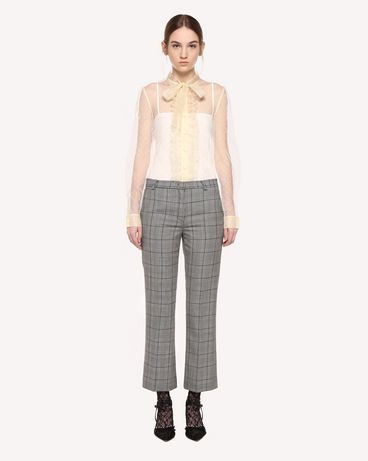 REDValentino Chemise en tulle point d’esprit avec détails en organza