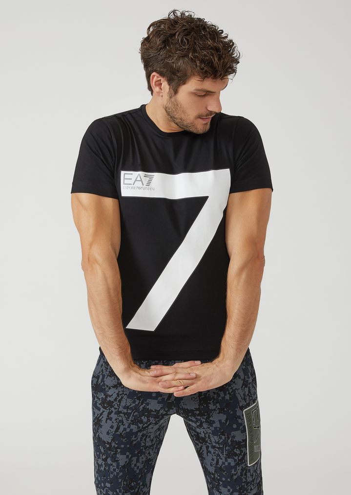 Camiseta de punto elástico con estampado de gran tamaño 7 Camiseta de punto elástico con estampado de gran tamaño 7