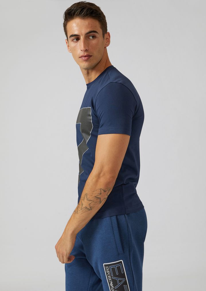 Camiseta de punto elástico con estampado de gran tamaño 7 Camiseta de punto elástico con estampado de gran tamaño 7