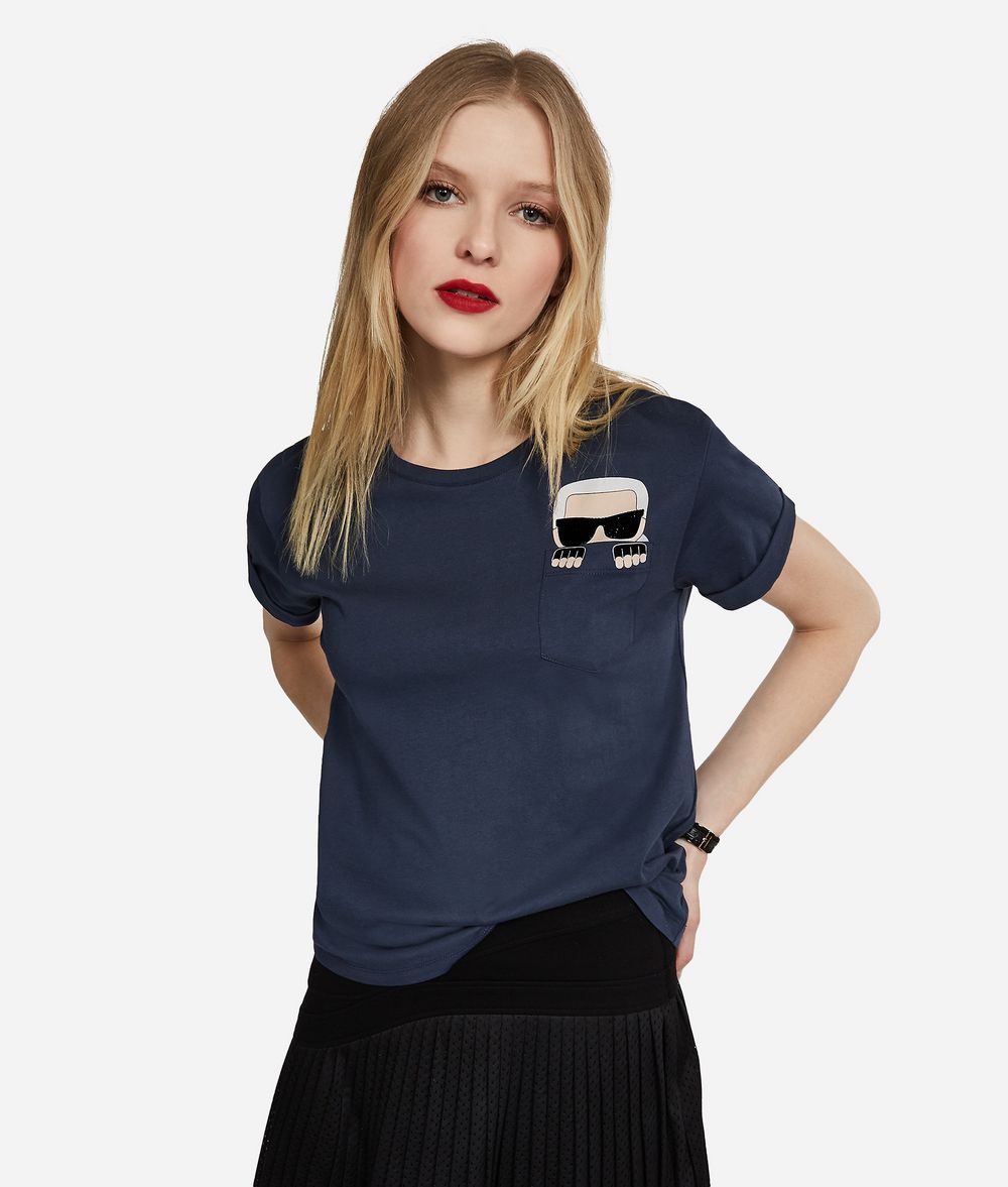 KARL LAGERFELD Ikonik Karl Pocket Tee T-shirt Woman f