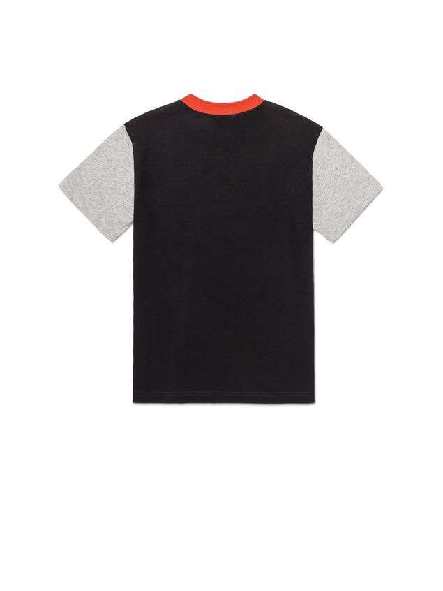 Short Sleeve T-Shirt Marni T-SHIRT WITH VERTICAL STRIPES AND CONTRAST NECK Man