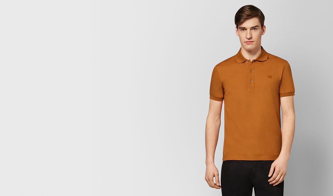 orange cotton polo landing