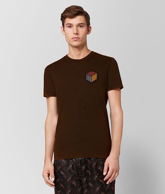 DARK LEATHER COTTON T-SHIRT