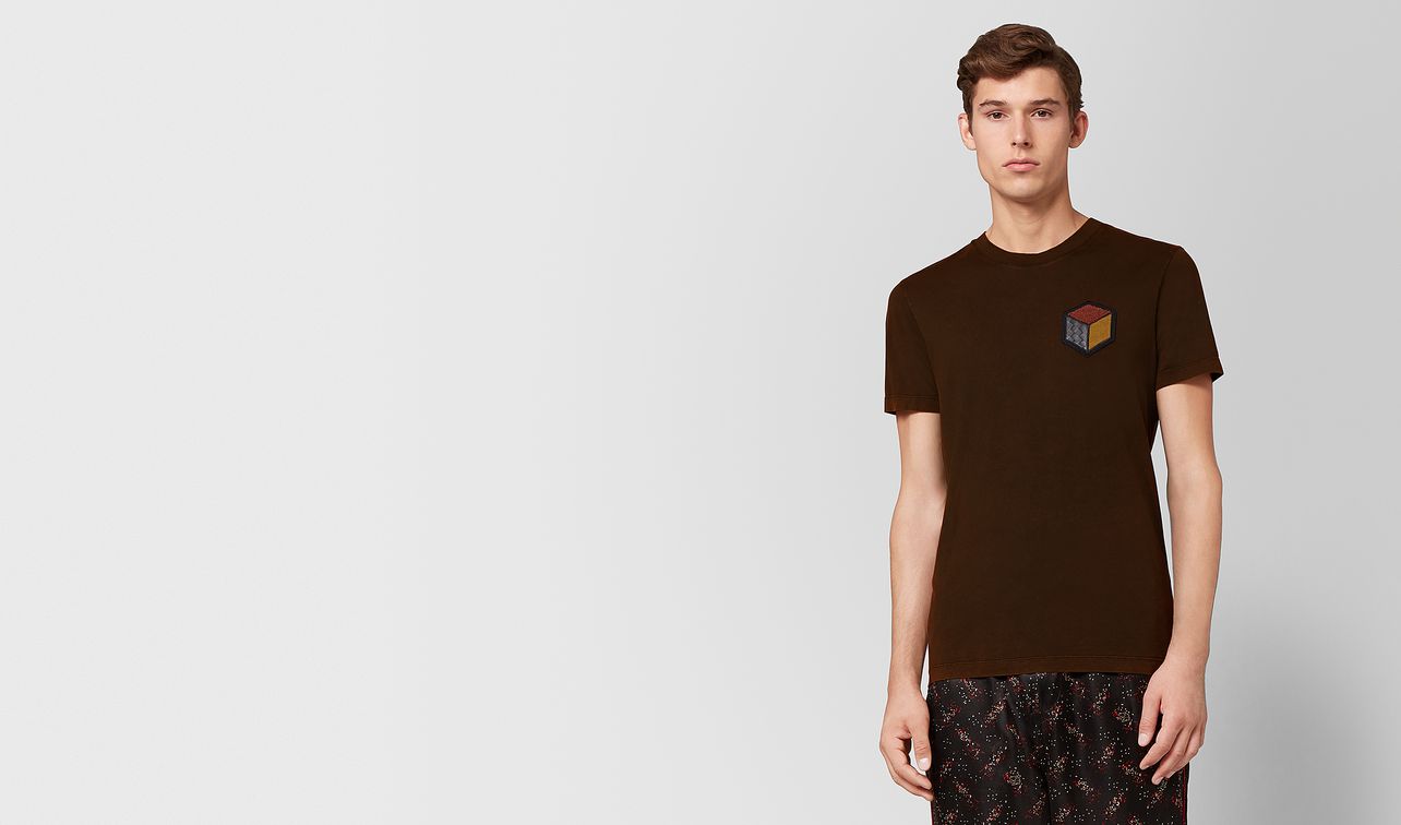dark leather cotton t-shirt landing