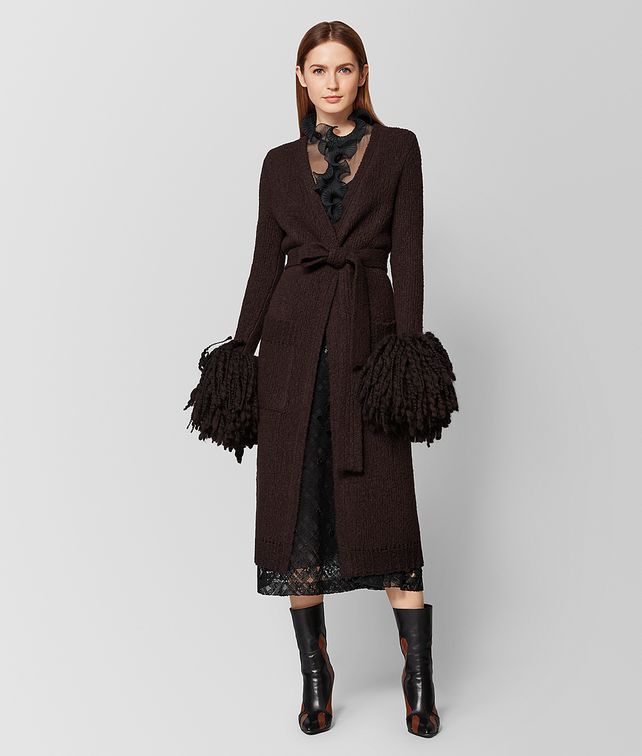 BOTTEGA VENETA ESPRESSO WOOL CARDIGAN Knitwear or Top or Shirt Woman fp