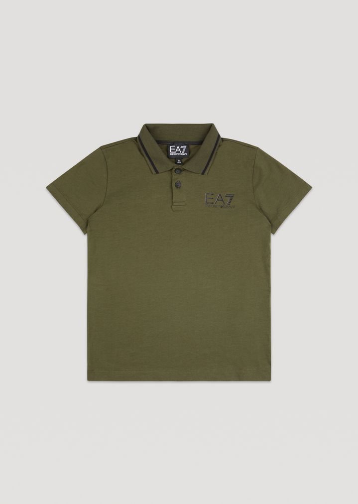 Polo de algodón con logotipo EA7 para niño Polo de algodón con logotipo EA7 para niño