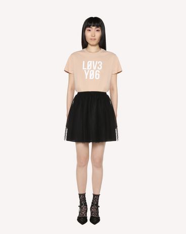 REDValentino 表参道限定-リミテッドエディション
"Love You" 暗号化されたメッセージプリント Tシャツ