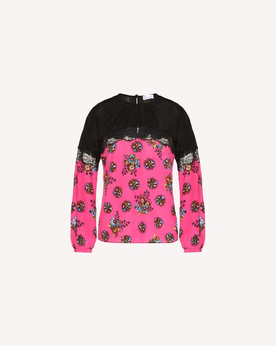 Stampa Fiori Camicia Stampa Camicia Donna Fiori Donna Camicia Seta Seta Donna Seta Stampa c5jq3AL4R