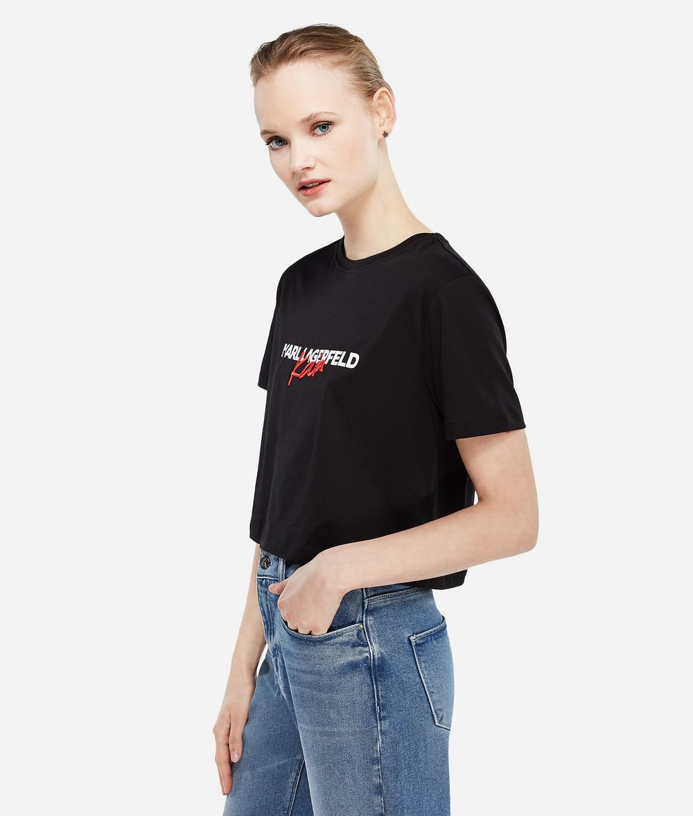 KARL LAGERFELD Karl X Kaia Cropped T-Shirt T-shirt Woman d