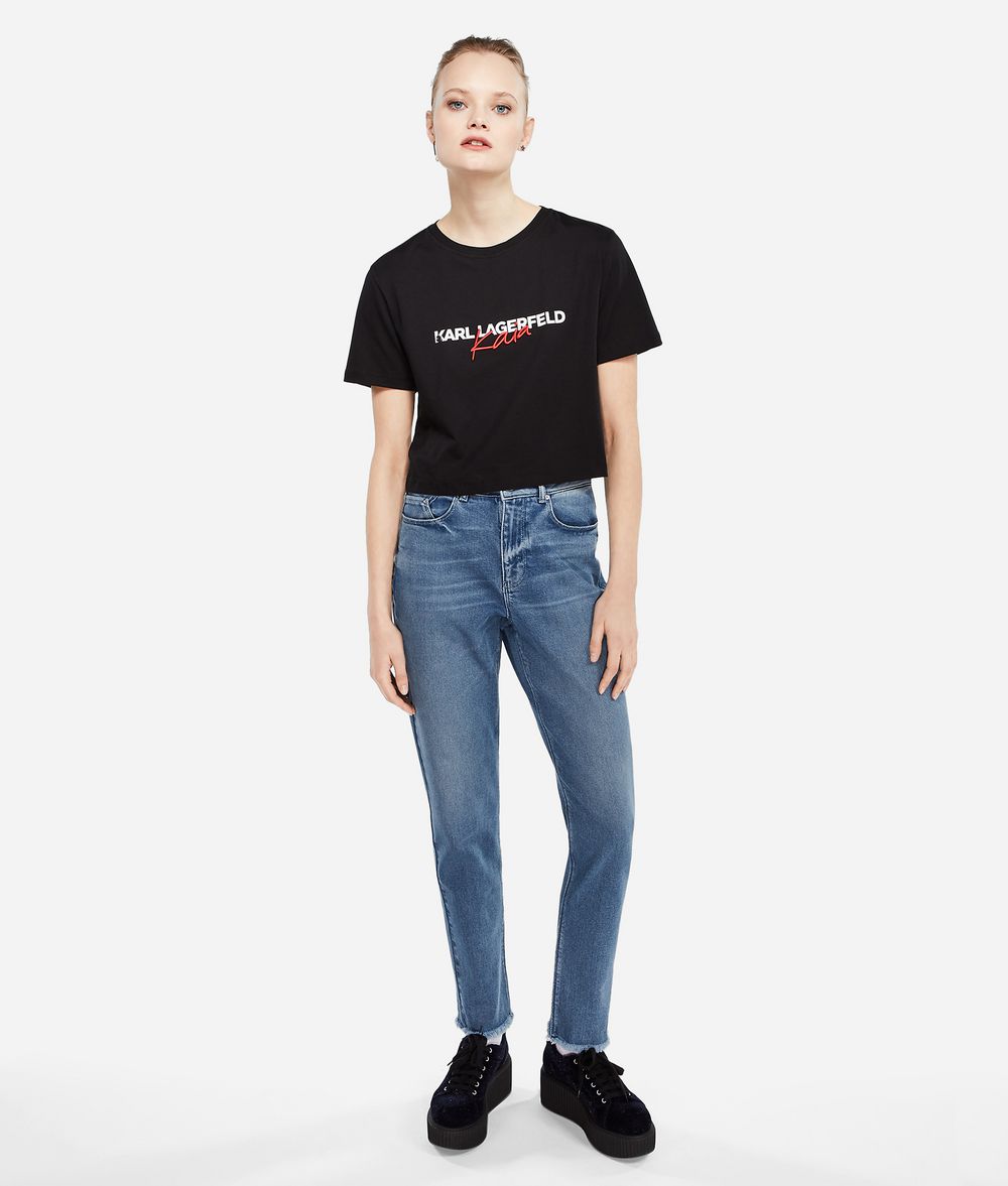 KARL LAGERFELD Karl X Kaia Cropped T-Shirt T-shirt Woman f