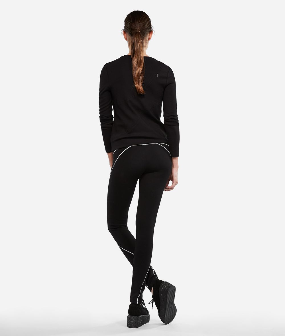 KARL LAGERFELD Zipper Shoulder Logo T-shirt T-shirt Woman d