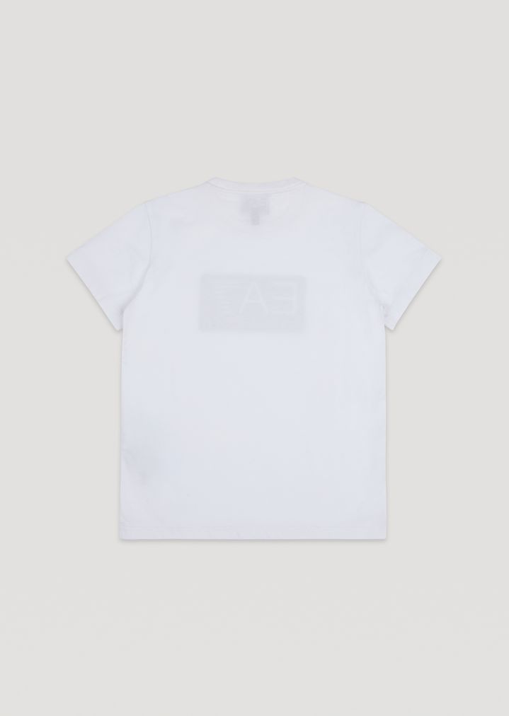Camiseta de algodón con logotipo EA7 para niño Camiseta de algodón con logotipo EA7 para niño
