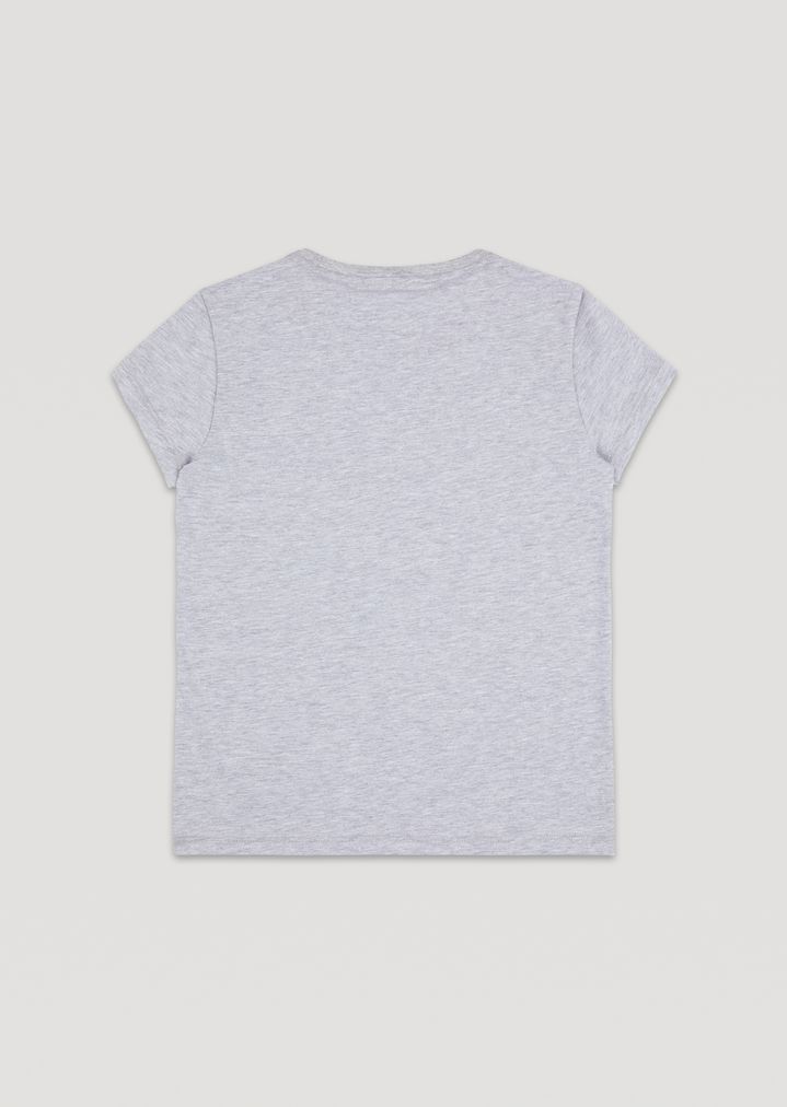 Camiseta de algodón con logotipo EA7 para niña Camiseta de algodón con logotipo EA7 para niña