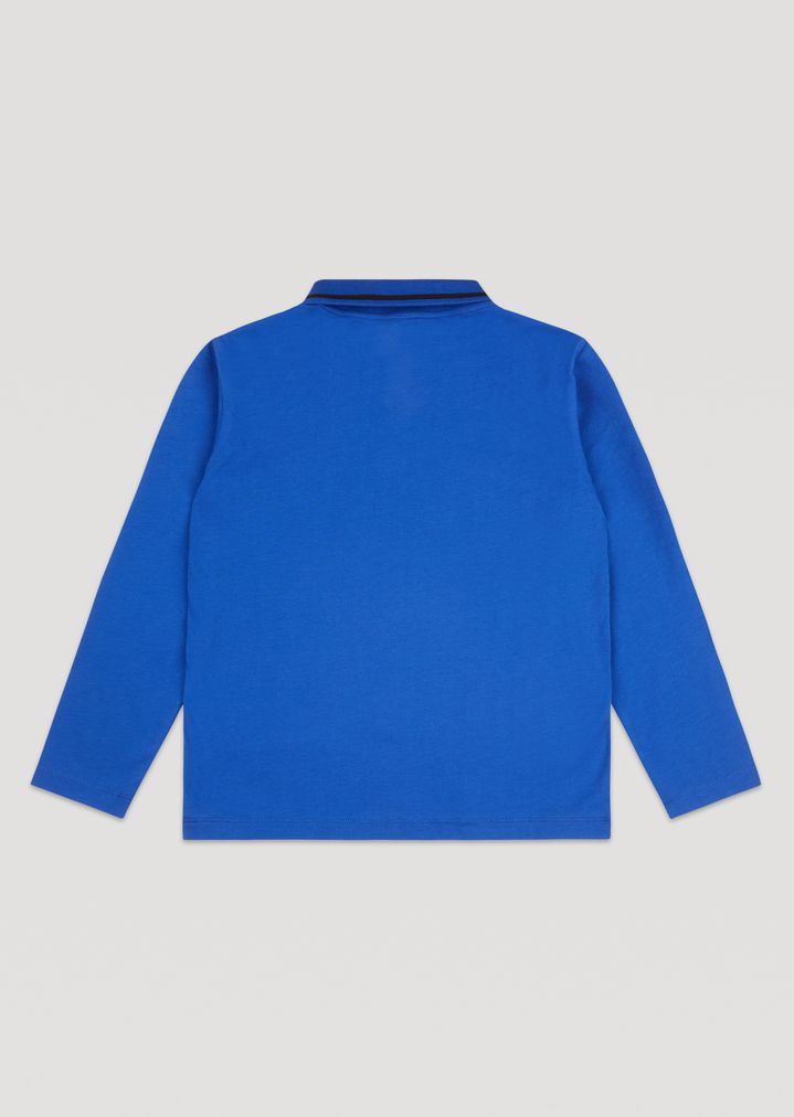 Polo de algodón y manga larga con logotipo EA7 para niño Polo de algodón y manga larga con logotipo EA7 para niño