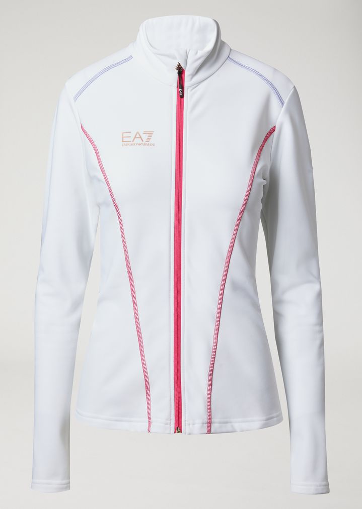 Sudadera de esquí de tejido técnico stretch transpirante con cremallera Sudadera de esquí de tejido técnico stretch transpirante con cremallera