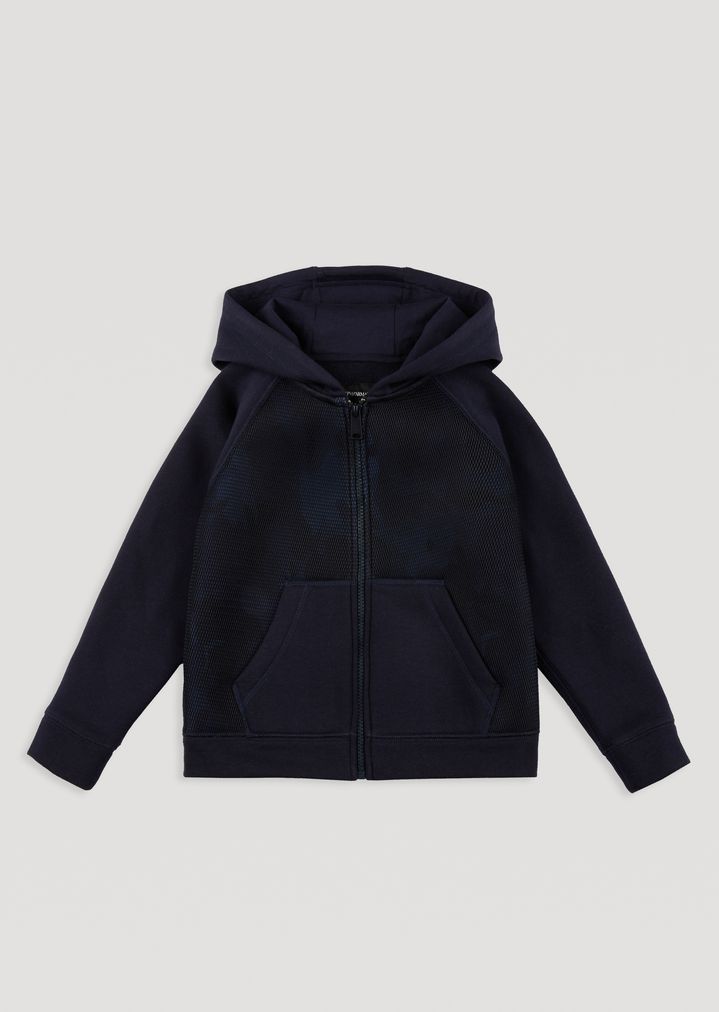 Felpa Cappuccio Uomo Emporio Rete Fronte Camouflage Con Armani A 6rFp6q
