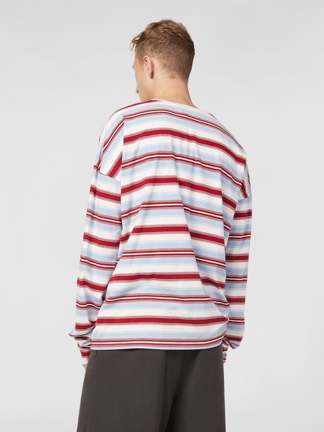 Long Sleeve T-Shirt Marni T-shirt in striped cotton jersey Man