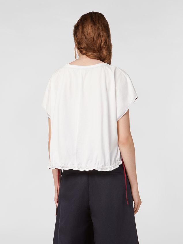 Short Sleeve T-Shirt Marni Jersey T-shirt with drawstring Woman