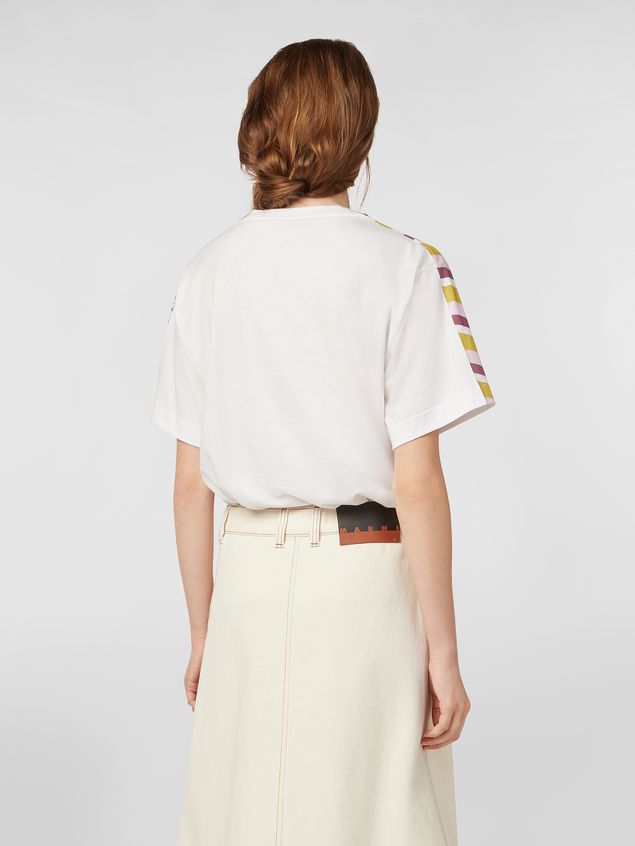 Short Sleeve T-Shirt Marni Jersey T-shirt with Craven print Woman