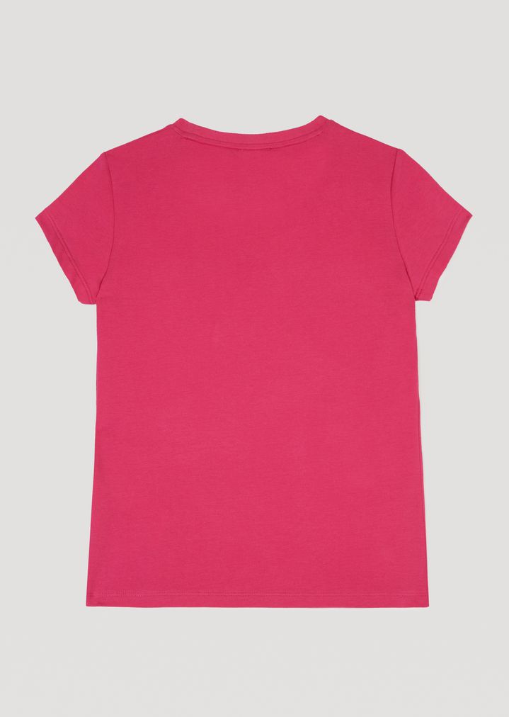 Camiseta de algodón con logotipo EA7 para niña Camiseta de algodón con logotipo EA7 para niña