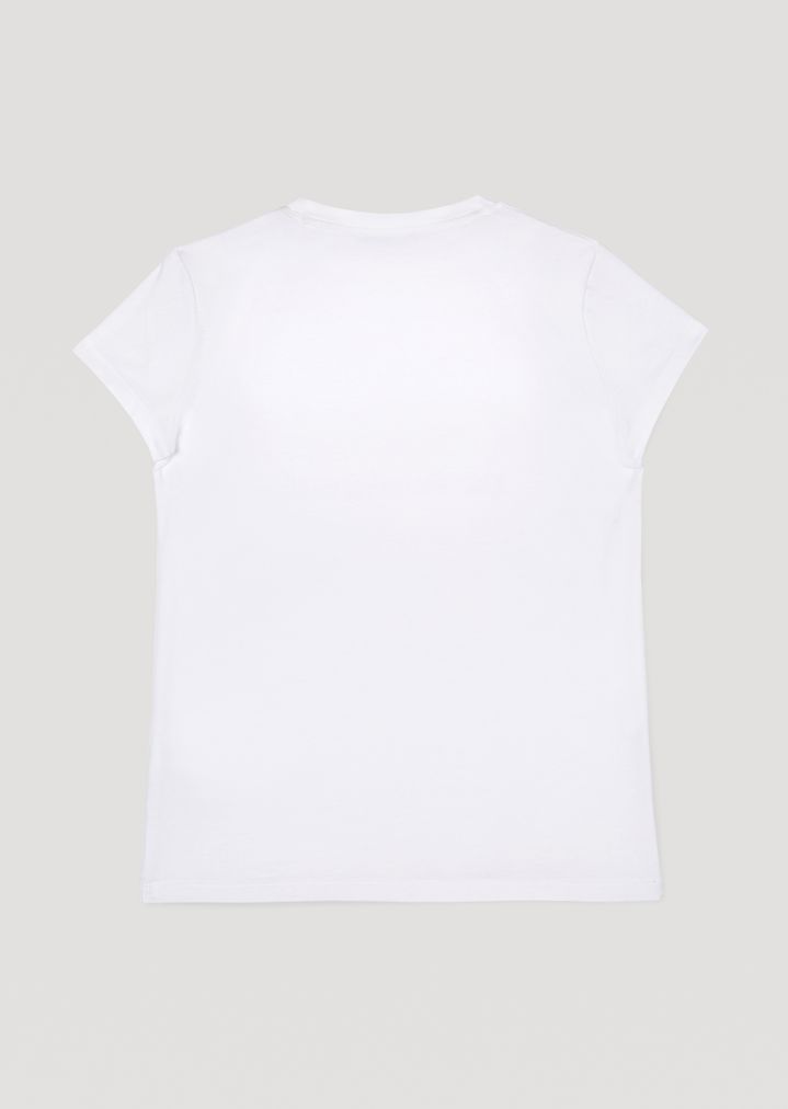 Camiseta de algodón con logotipo EA7 para niña Camiseta de algodón con logotipo EA7 para niña