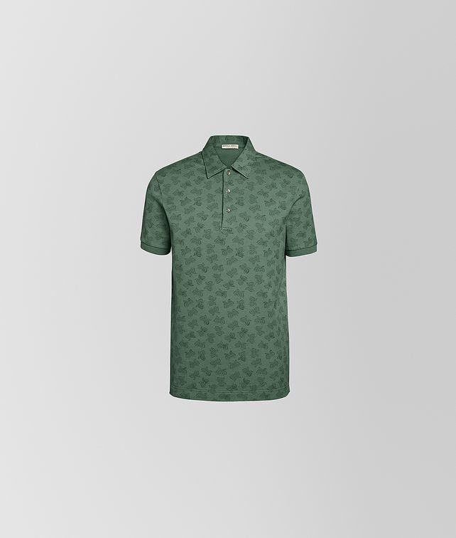 BOTTEGA VENETA アロエ コットン ポロシャツ Tシャツ&ポロシャツ メンズ fp