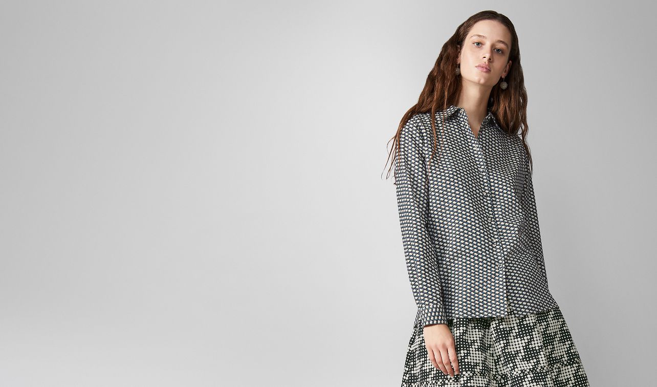 shirt in silk landing
