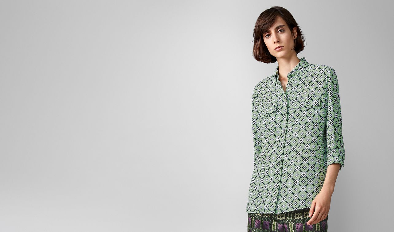 shirt in silk landing