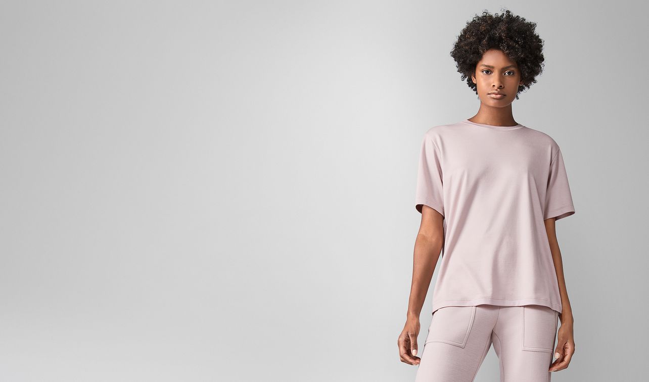 t-shirt in silk cotton landing