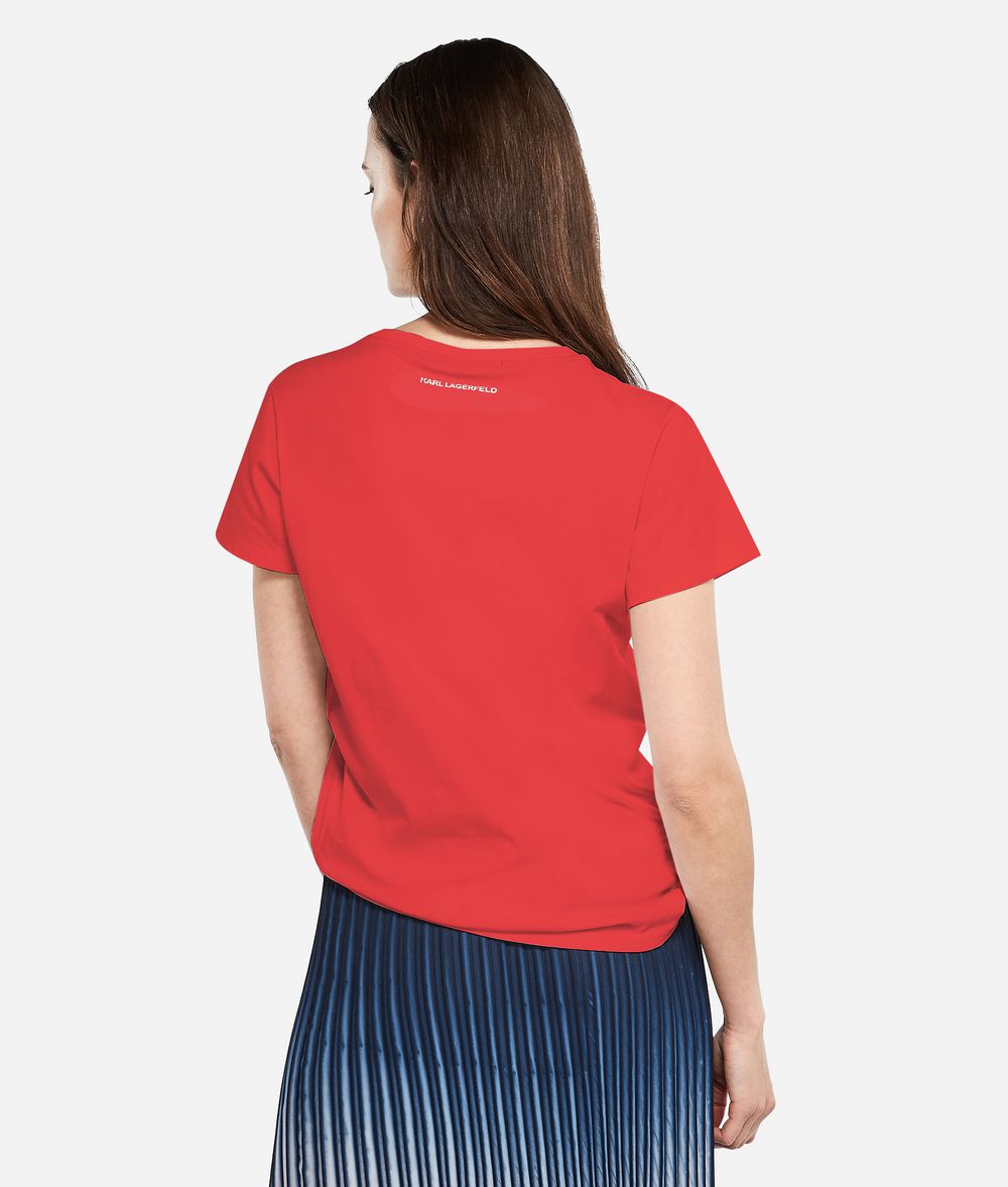 KARL LAGERFELD K/Tokyo Logo Patch T-Shirt T-shirt Woman d