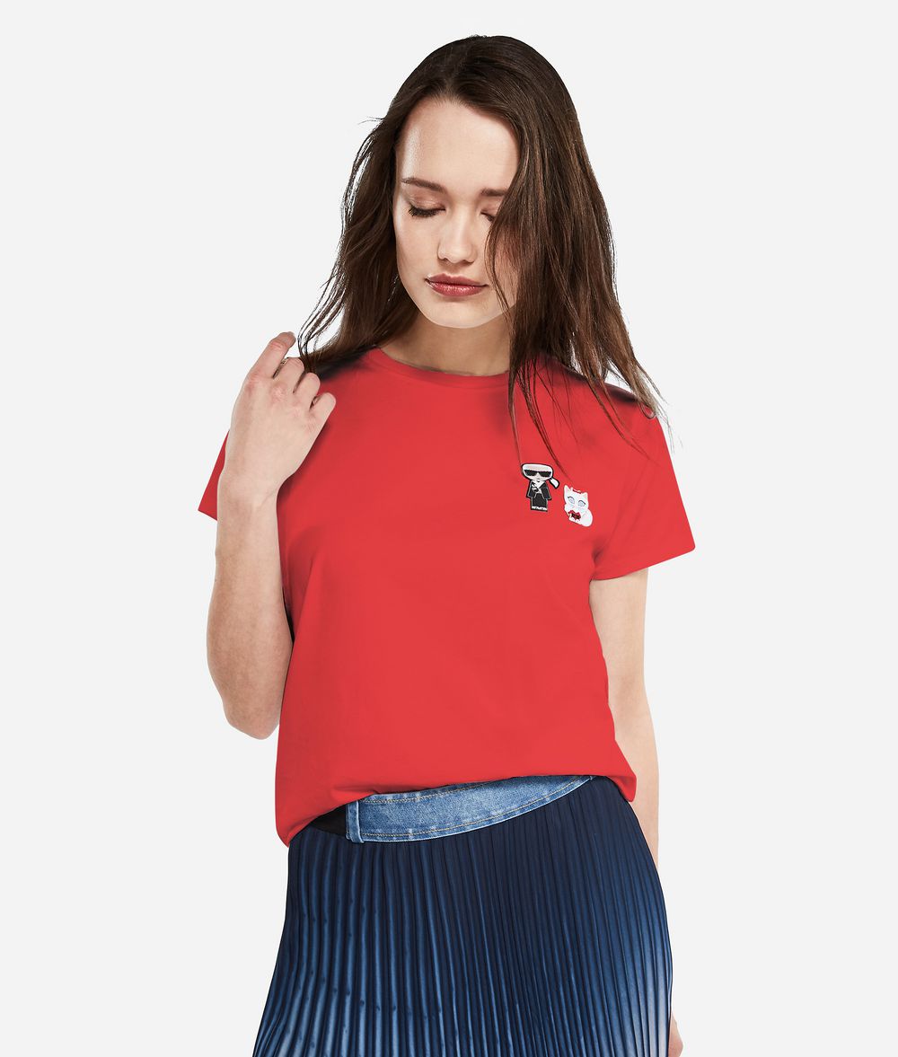 KARL LAGERFELD K/Tokyo Logo Patch T-Shirt T-shirt Woman f