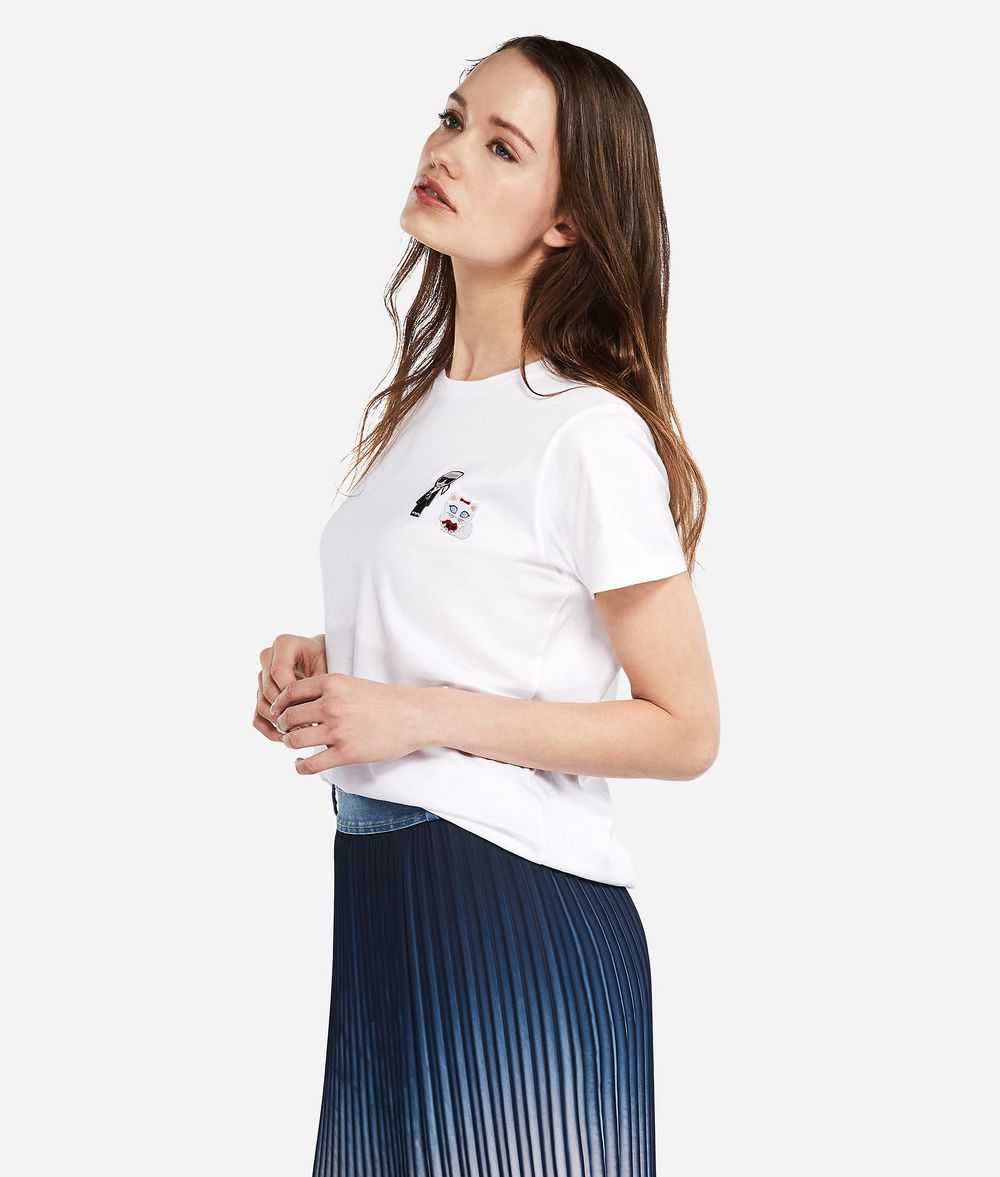 KARL LAGERFELD K/Tokyo Logo Patch T-Shirt T-shirt Woman d
