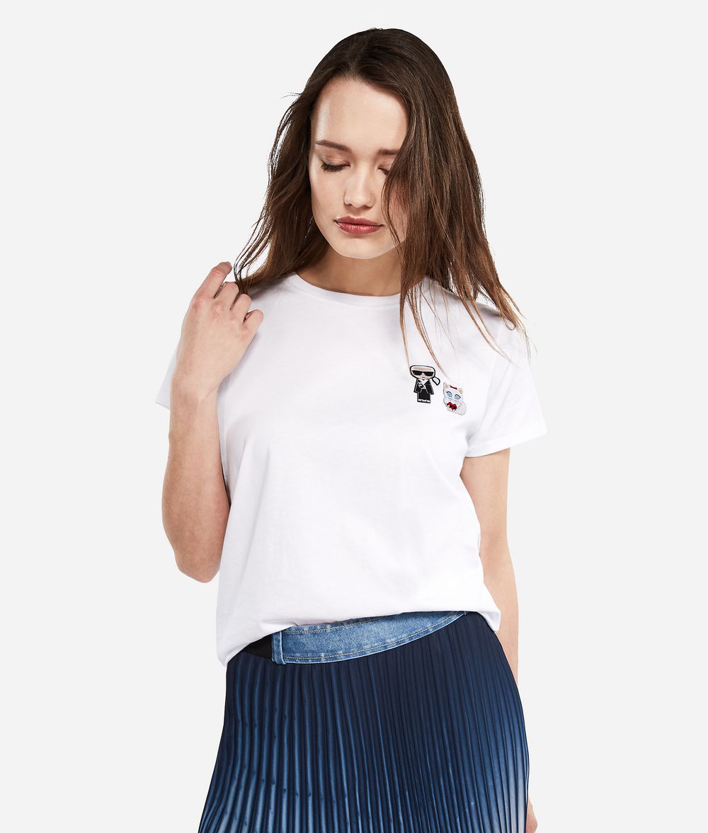 KARL LAGERFELD K/Tokyo Logo Patch T-Shirt T-shirt Woman f