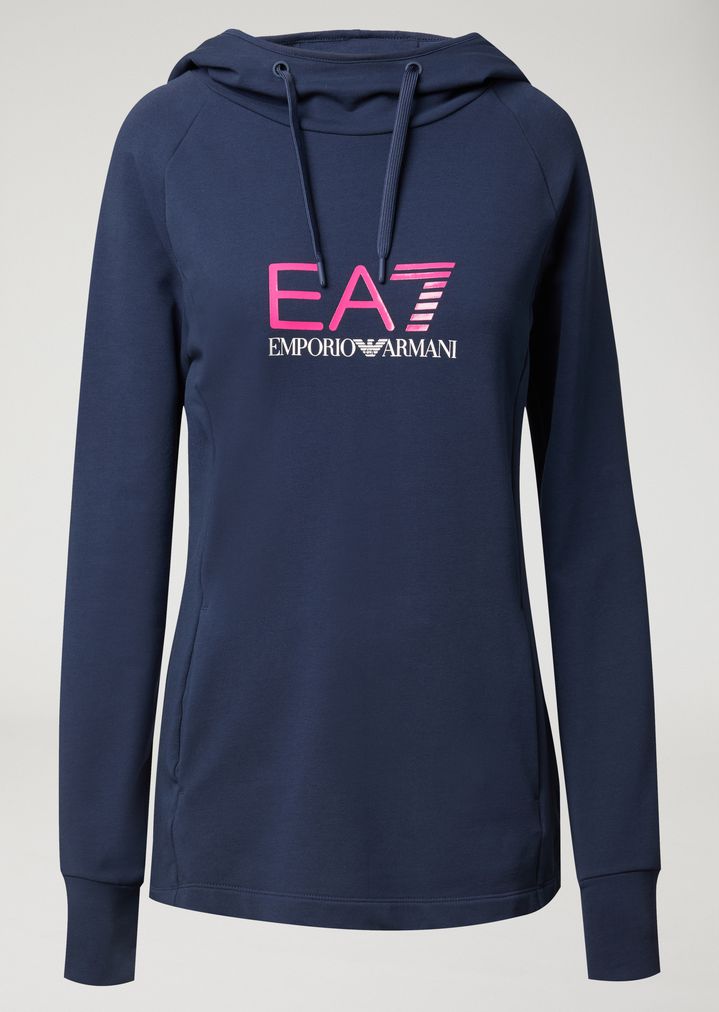 Sudadera deportiva con capucha de tejido de algodón perchado Sudadera deportiva con capucha de tejido de algodón perchado