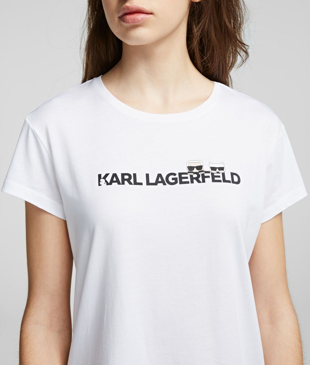 KARL LAGERFELD K/Ikonik Logo-T-Shirt T-Shirt Damen d
