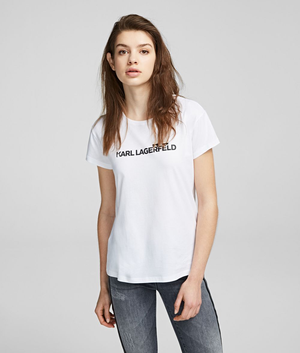 KARL LAGERFELD K/Ikonik Logo-T-Shirt T-Shirt Damen f