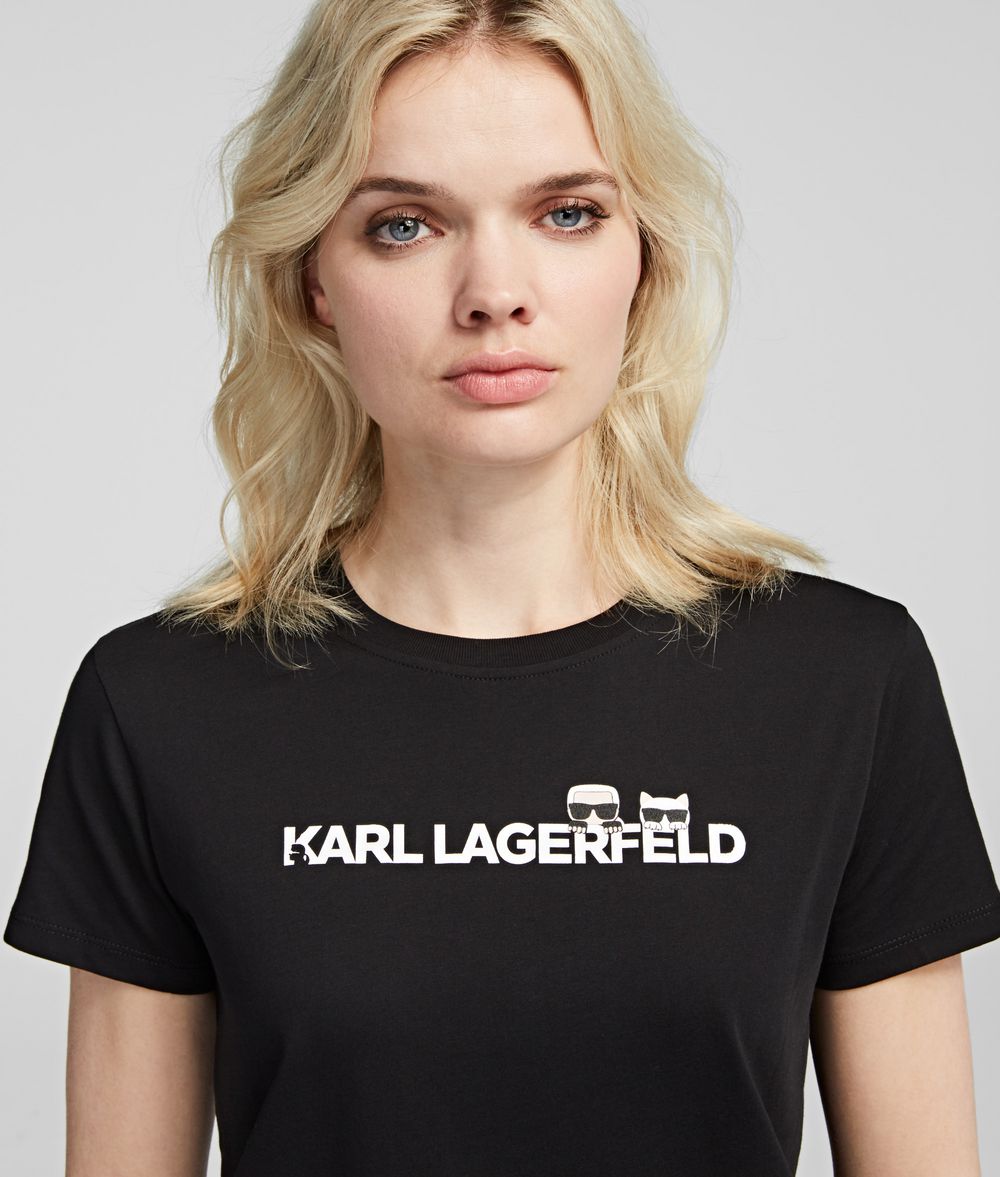 KARL LAGERFELD K/Ikonik Logo-T-Shirt T-Shirt Damen d