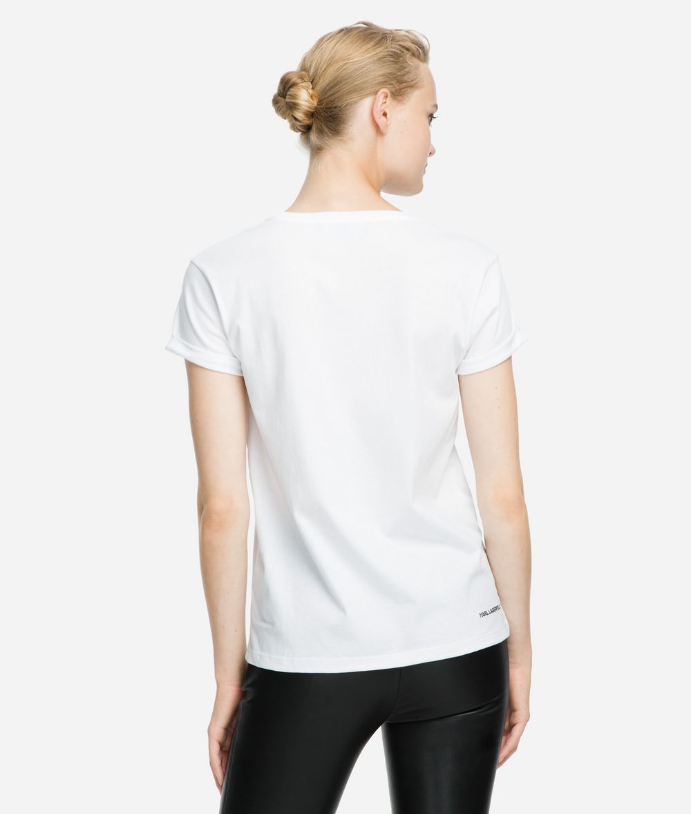 KARL LAGERFELD K/Ikonik T-Shirt mit Brusttasche T-Shirt Damen d